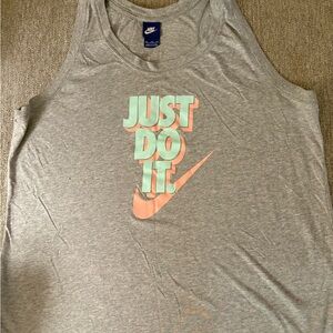 Nike gray race back fitness tank